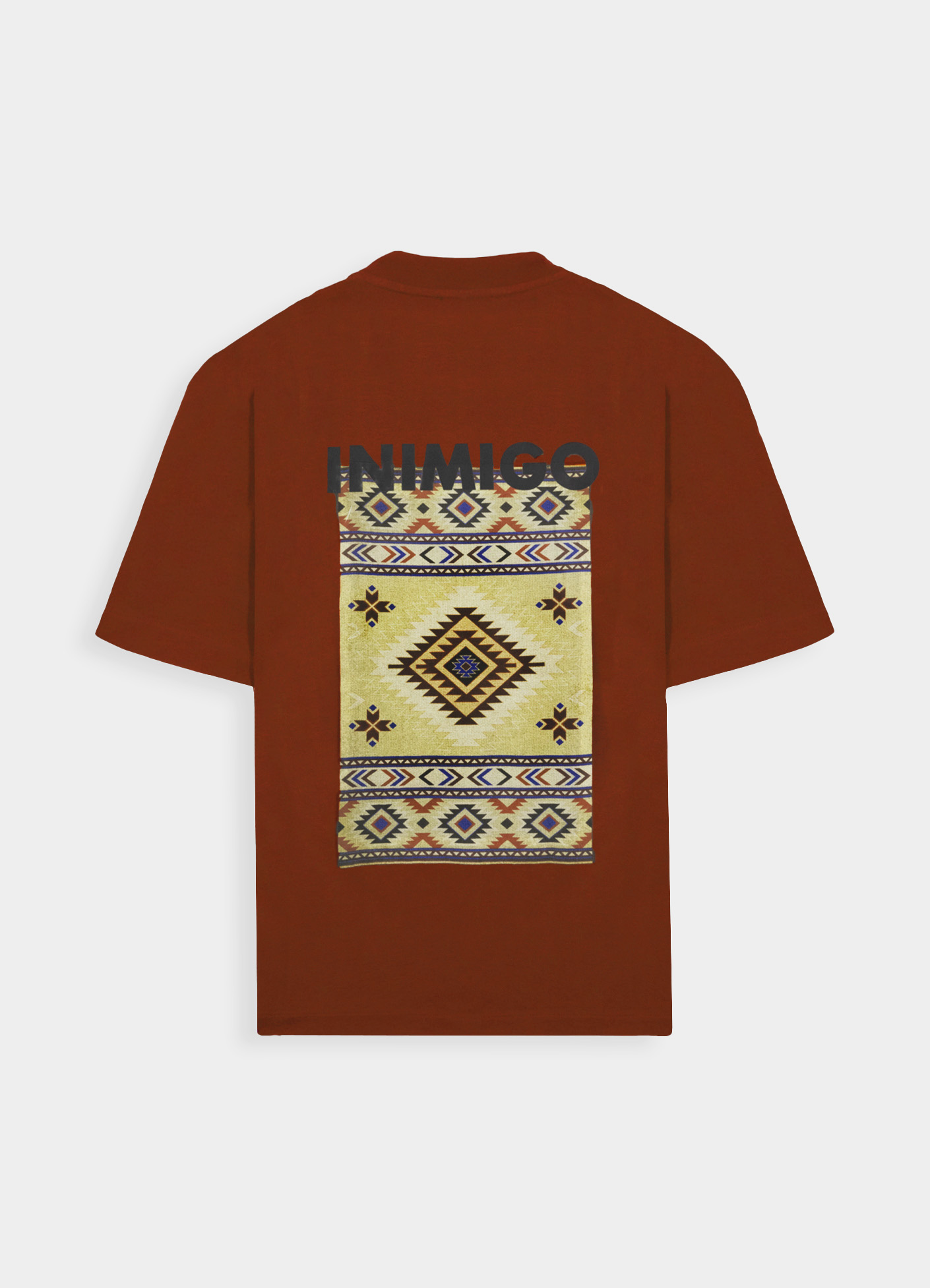 Inimigo , Carpet Red T-Shirt , Man Fashion , Luxury T-shirt,Navajo print t-shirt