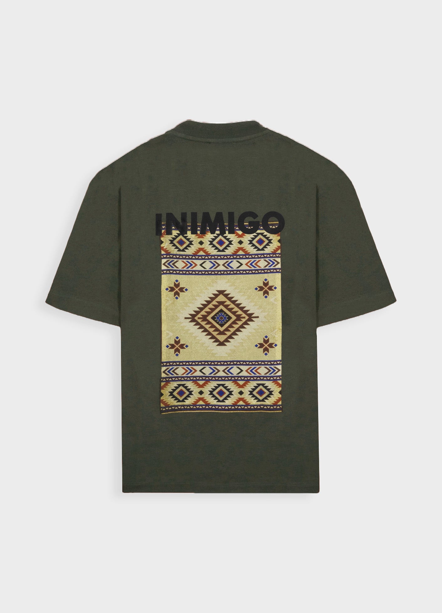 Inimigo , Carpet Green T-Shirt , Man Fashion , Luxury T-shirt,Navajo print t-shirt