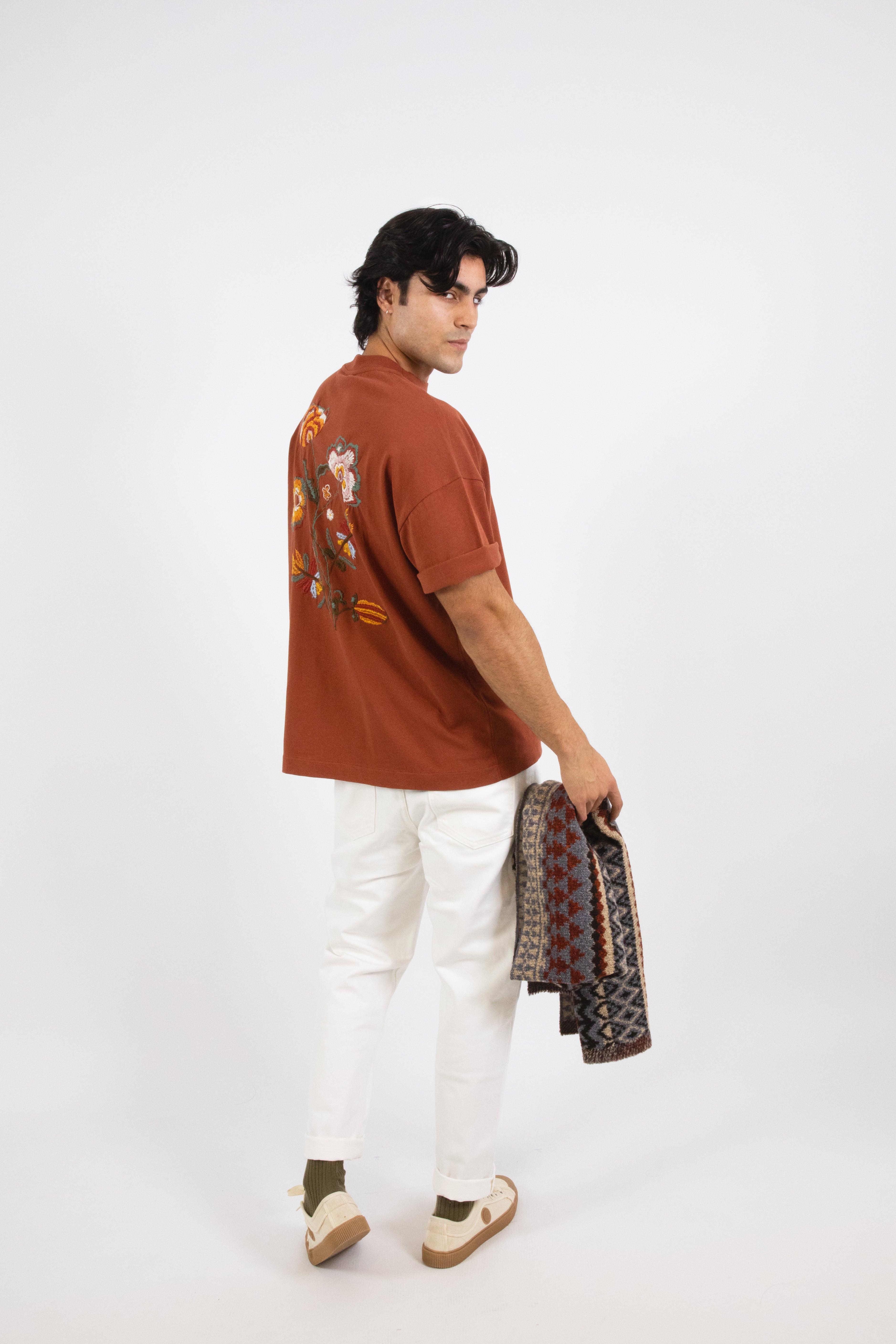 Inimigo, Navajo Flowers Red T-Shirt , Man Fashion , Luxury T-shirt,