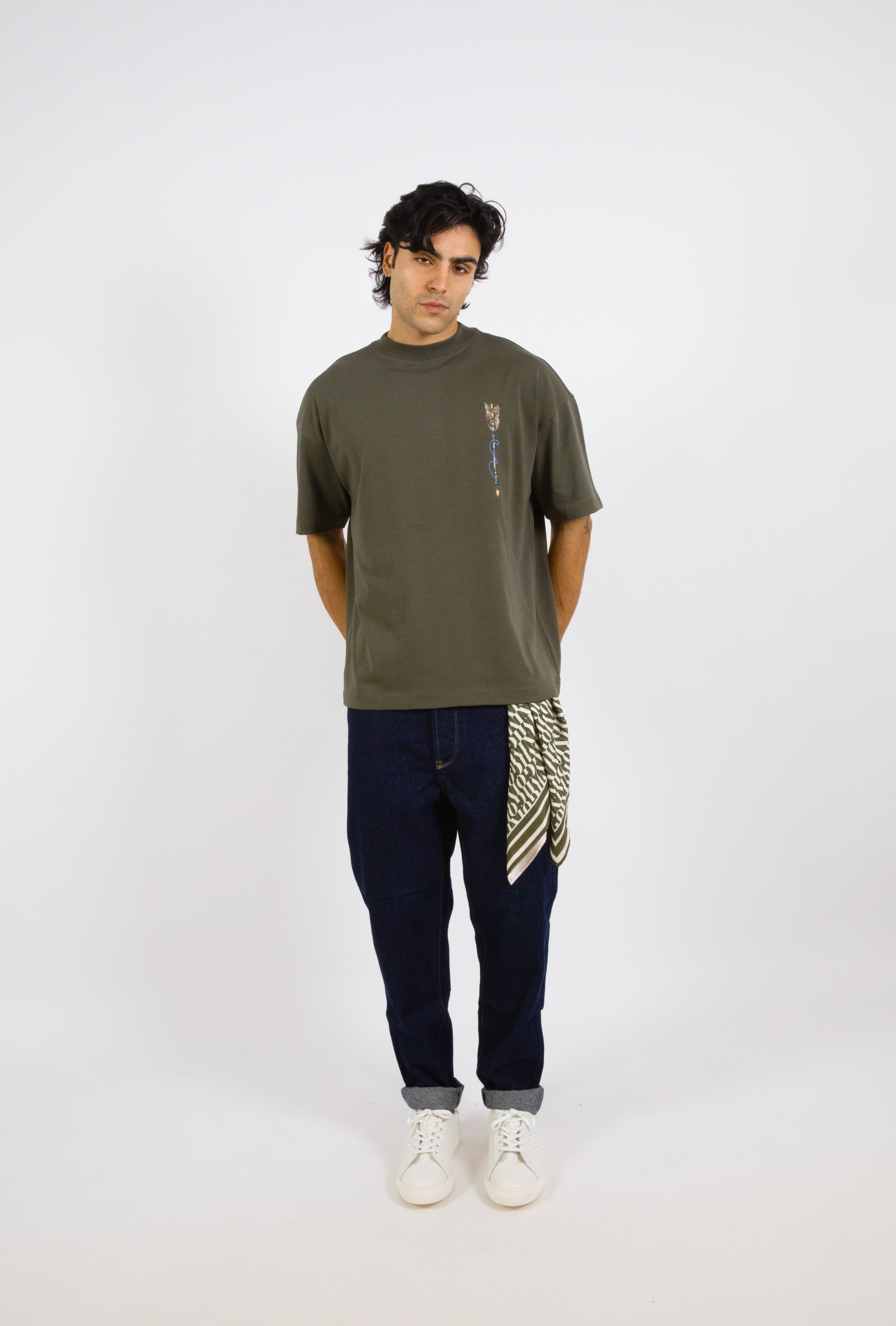 Inimigo , Carpet Green T-Shirt , Man Fashion , Luxury T-shirt,Navajo print t-shirt