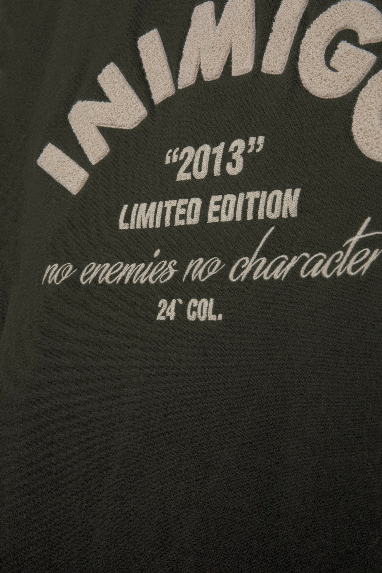 INIMIGO 24 COL LIMITED Olive Green SWEATSHIRT Fall winter detail