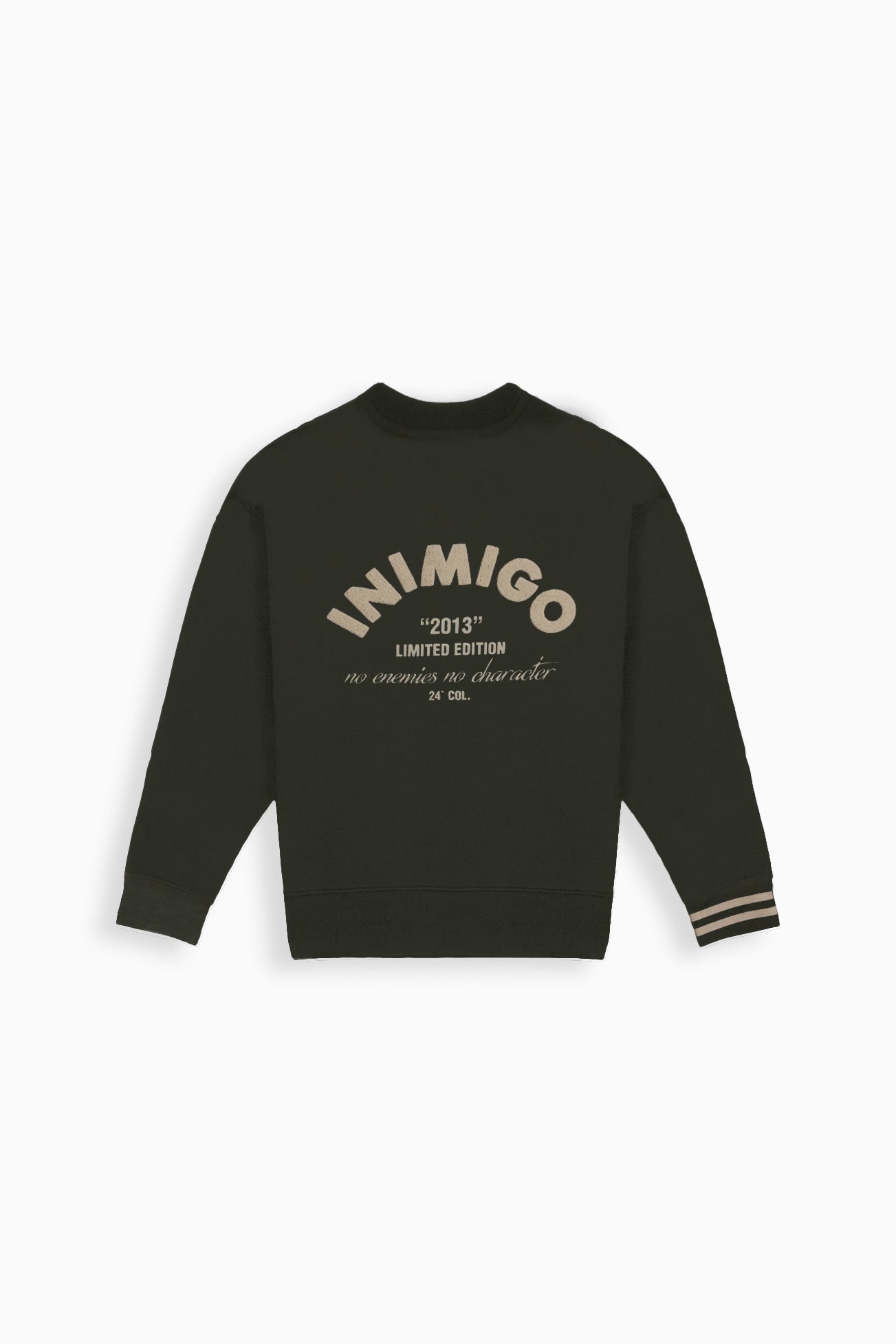INIMIGO 24 COL LIMITED Black SWEATSHIRT Fall winter flat back