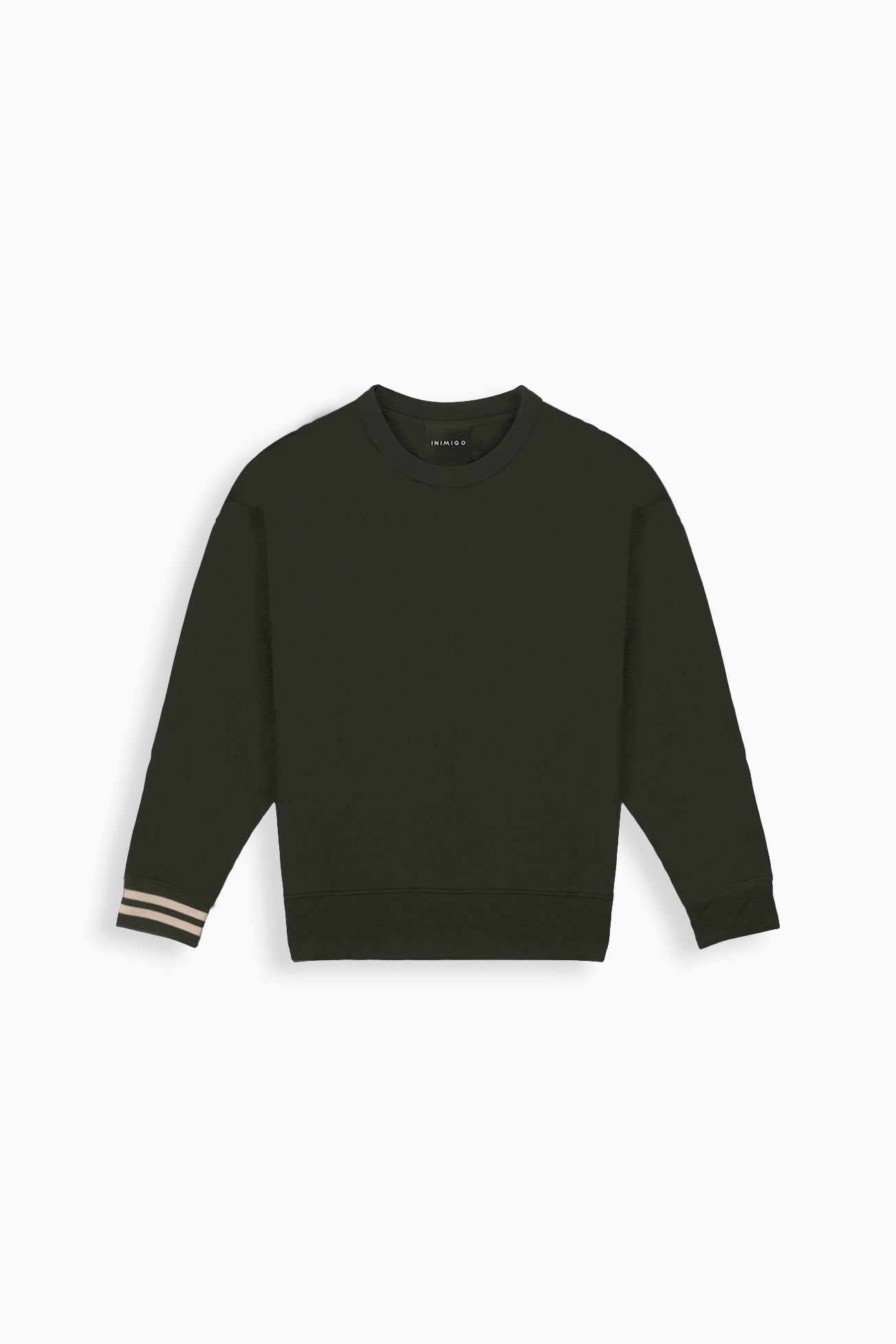 INIMIGO 24 COL LIMITED Olive Green SWEATSHIRT Fall winter flat detail