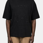 INIMIGO SKULL OVERSIZED BLACK T-SHIRT FRONT