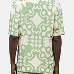 INIMIGO PALM ALL OVER GREEN BUTTON SHIRT BACK