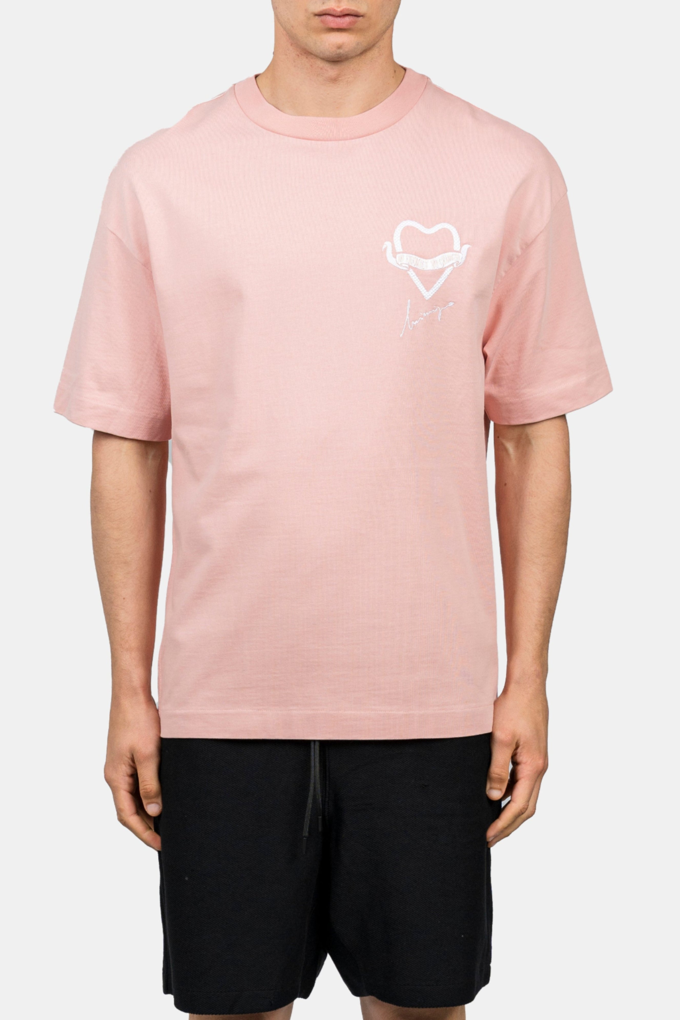 INIMIGO HEART STROKE ROSE T-SHIRT FRONT