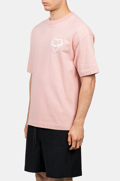 INIMIGO HEART STROKE ROSE T-SHIRT SIDE