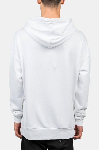 INIMIGO LOGO FLOWERS OVERSIZED WHITE HOODIE BACK