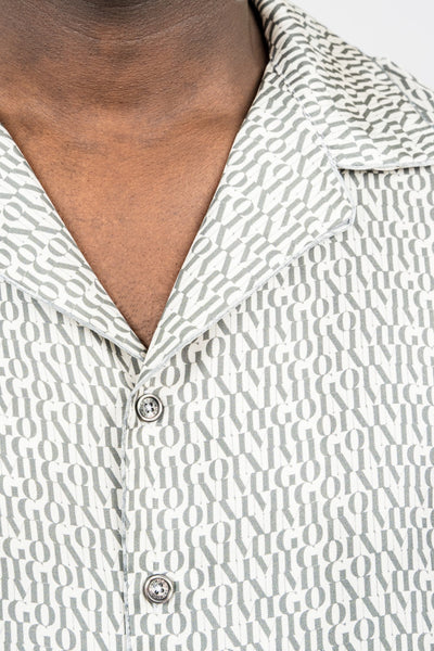 INIMIGO Monogram Silk Button Shirt