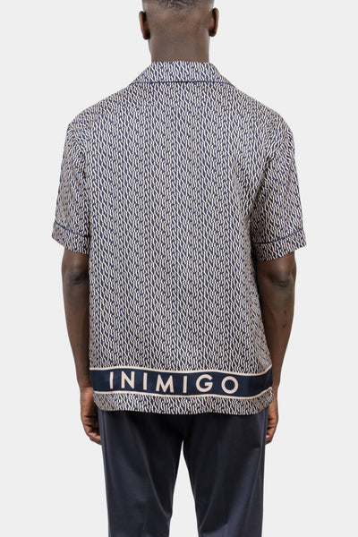 INIMIGO Monogram Silk Button Shirt