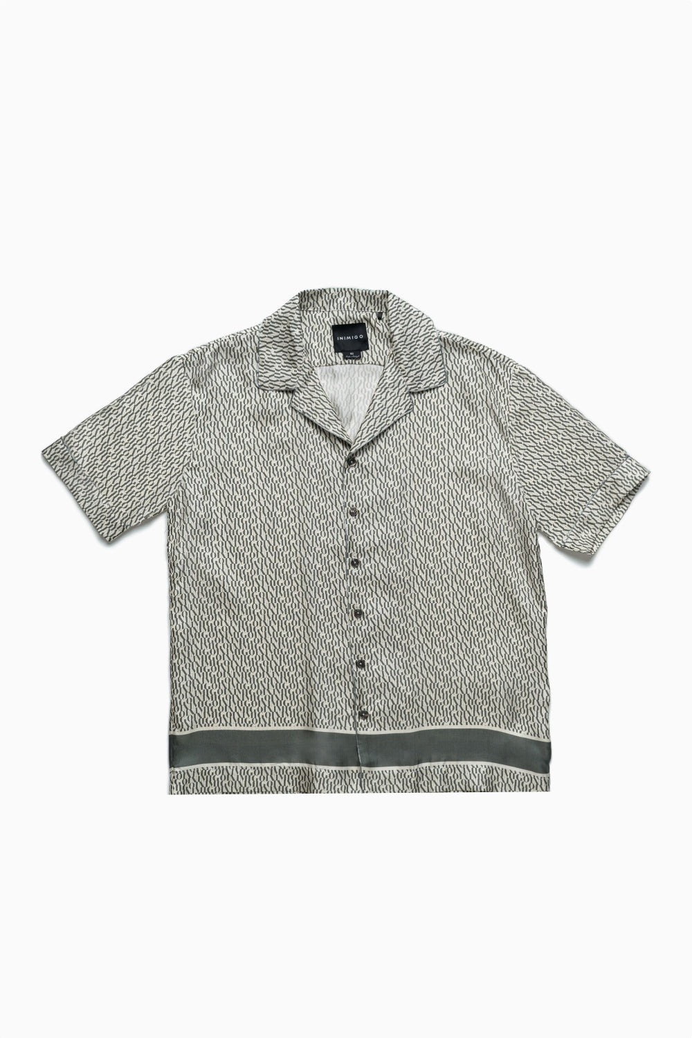 INIMIGO Monogram Silk Button Shirt