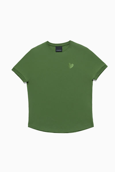INIMIGO Classic Heart Green Regular Fit T-Shirt Menswear