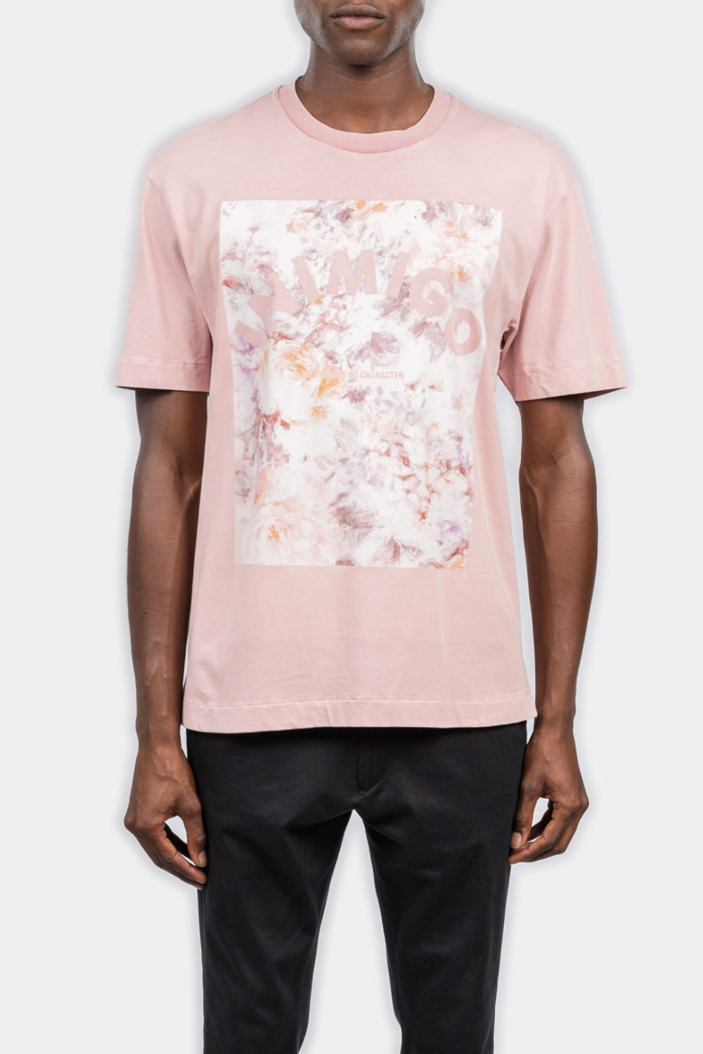 Abstract Flowers Print Comfort T-shirt