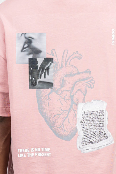 Heartbeat Print Oversized T-shirt