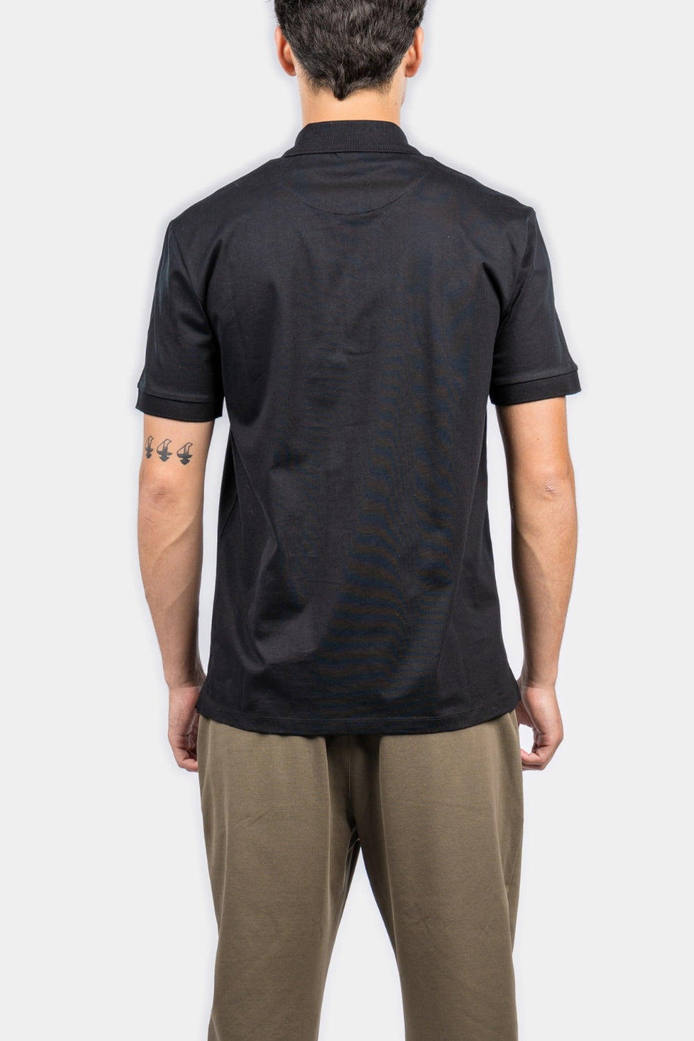 Heart Patch Jersey Black Polo