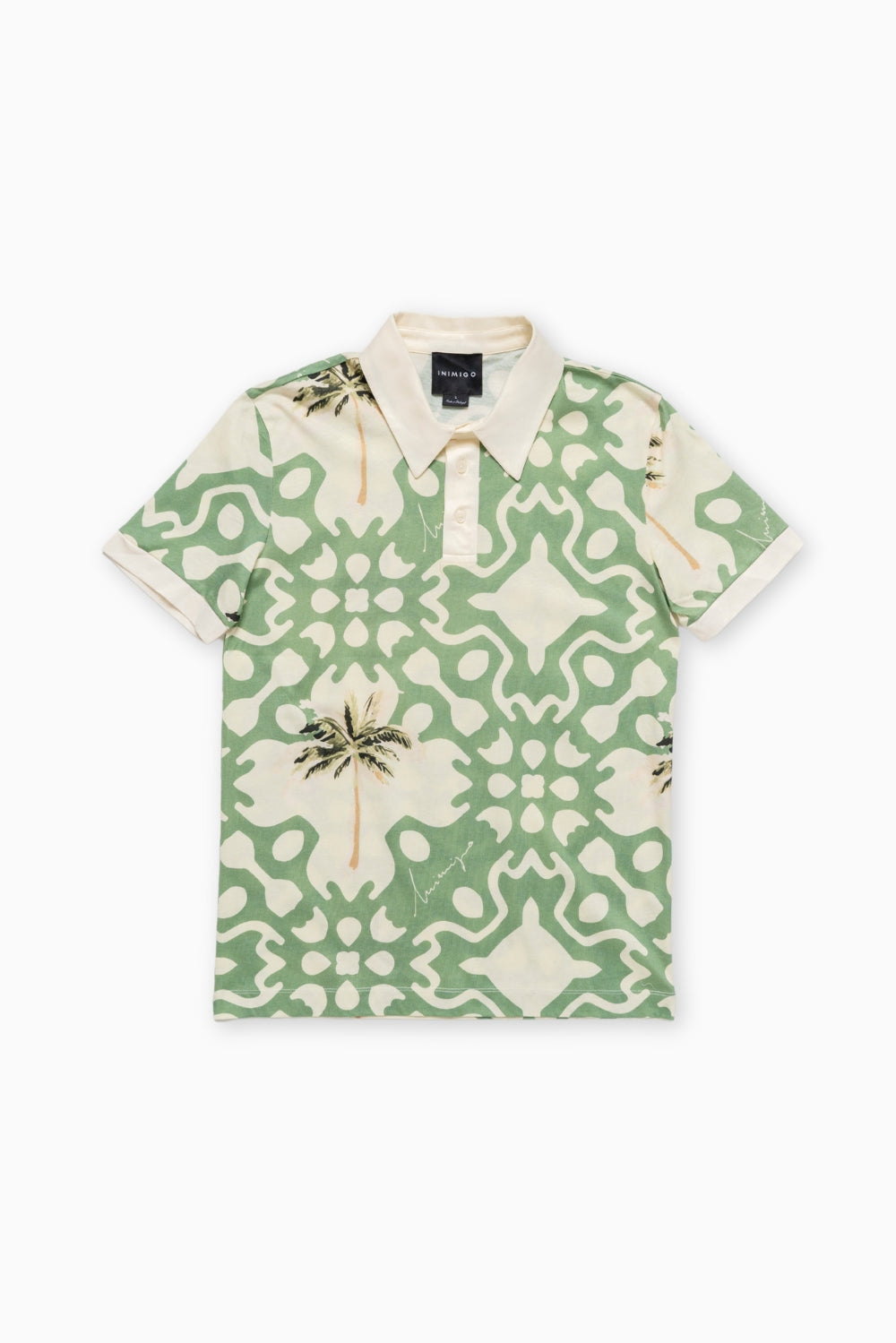 inimigo PALM ALL OVER POLO GREEN flat