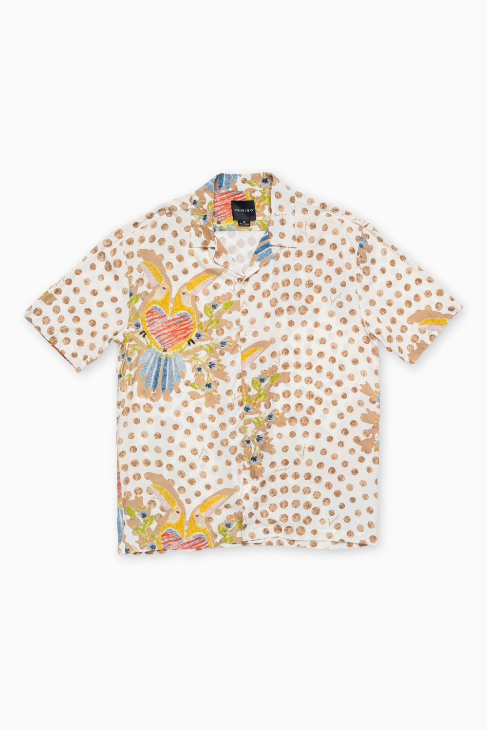 INIMIGO HEART BIRDS ALL OVER BUTTON SHIRT