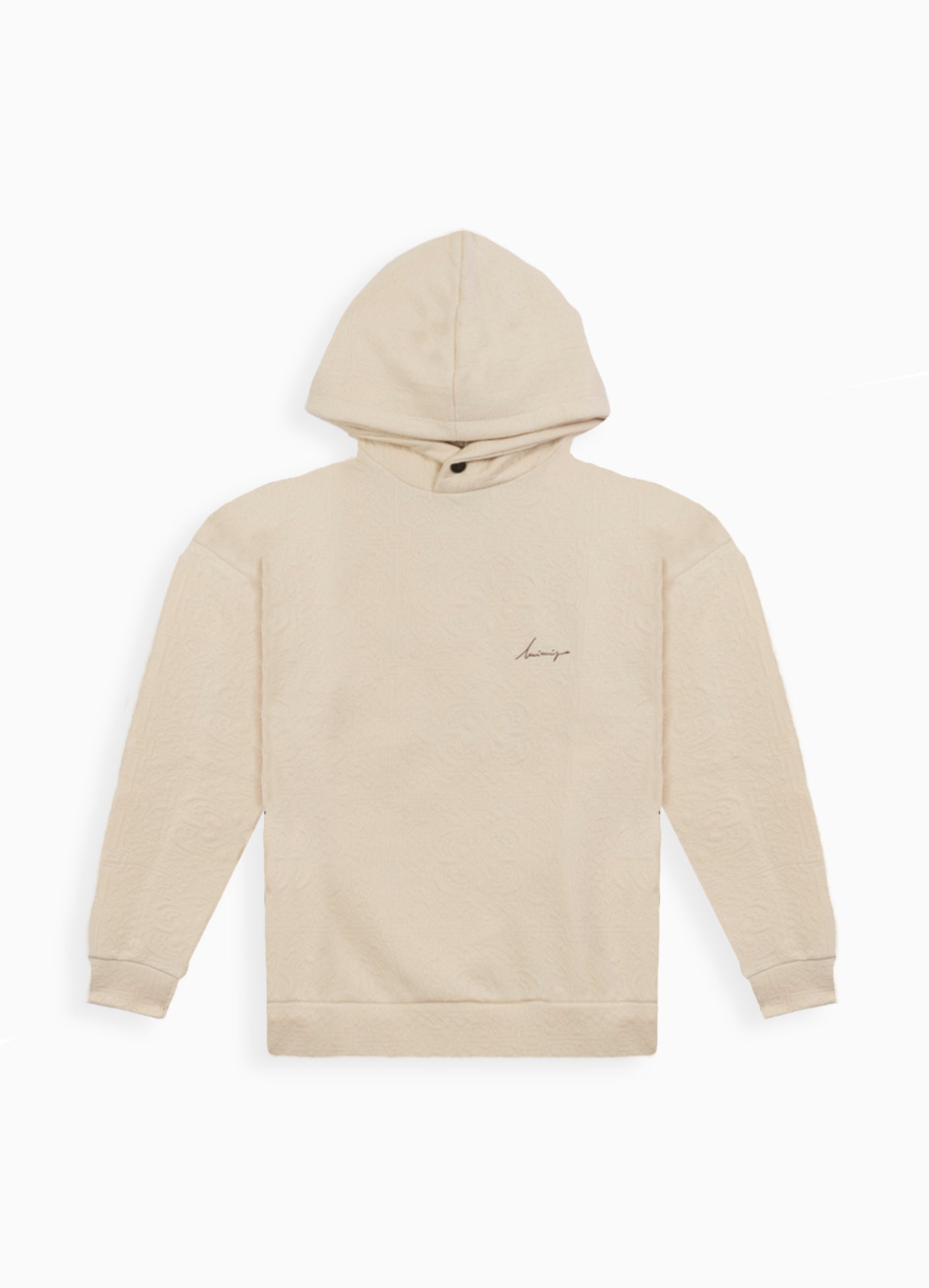 inimigo flower jacquard Raw White hoodie fall winter flat front