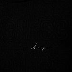 INIMIGO FLOWER JACQUARD Black HOODIE Fall Winter flat detail
