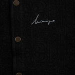 inimigo flower jacquard black overshirt fall detail