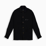 inimigo flower jacquard black overshirt fall winter