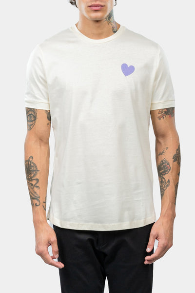 INIMIGO Classic Heart White Regular Fit T-Shirt Menswear