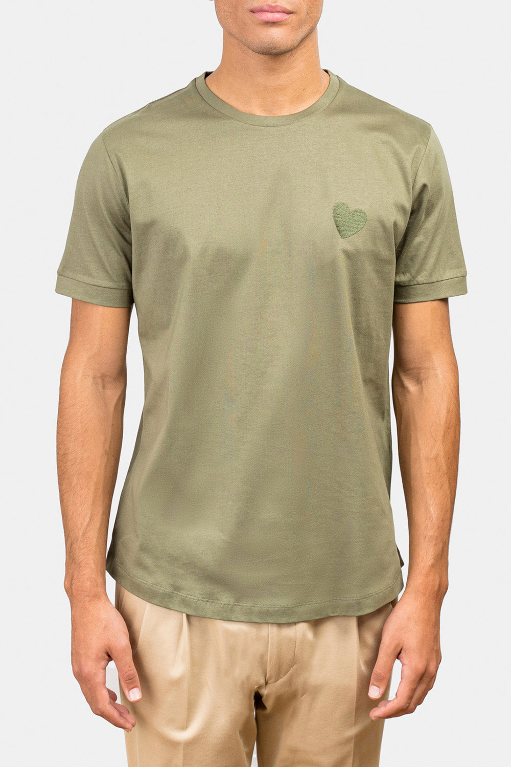 INIMIGO Classic Heart Green Regular Fit T-Shirt Menswear