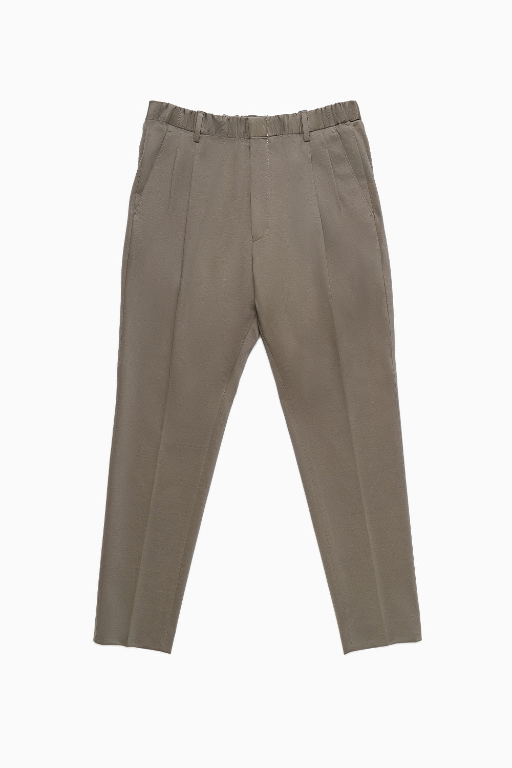 Double Pleat Tapered Trousers